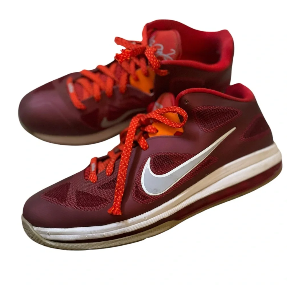 NIKE LeBron Low Cherry MENS 14 Basketball Shoes 510811-600 FAST SHIPPING - Picture 2 of 8
